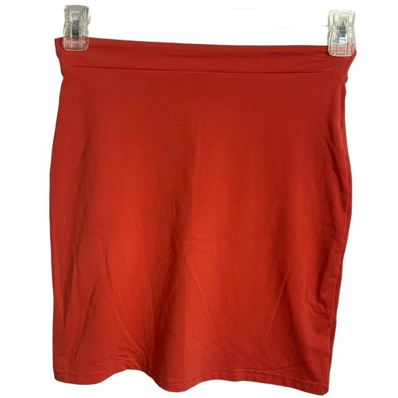 Susana Monaco Miniskirt Orange Short Skirt  XS S Small Elastic Waist Tie Casual - Picture 3 of 3